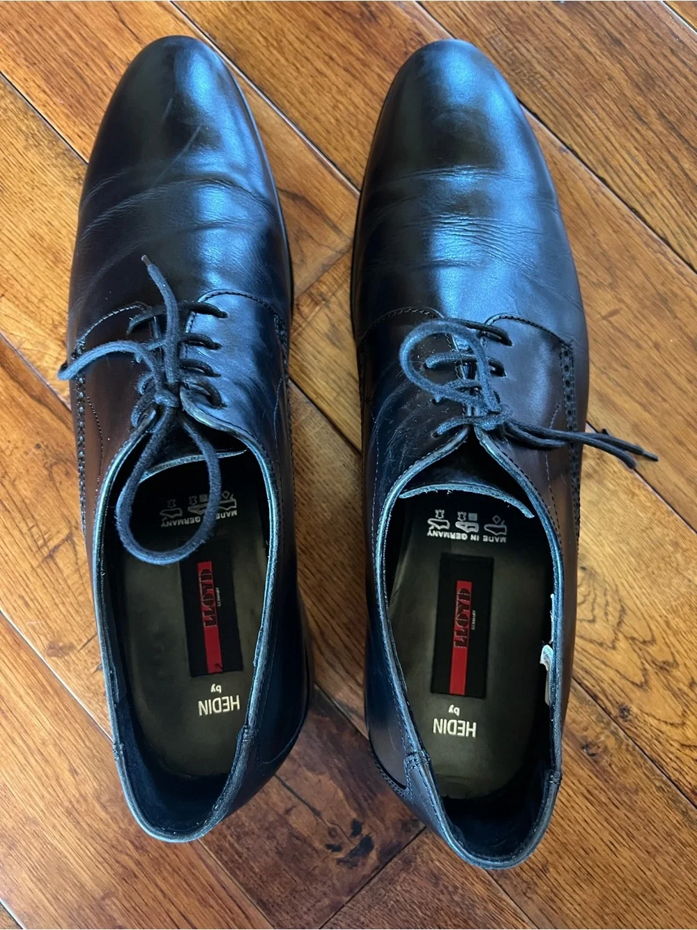 Lloyd Hedin Men’s Shoes Oxfords Plain Toe Leather Black Size 12